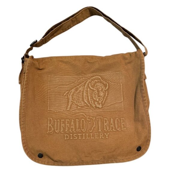Buffalo Trace Distillery Messenger Bag Made in USA Bourbon Whiskey Breweriana - Picture 1 of 16